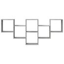 vidaXL betonszürke szerelt fa fali polc 159 x 18 x 66 cm