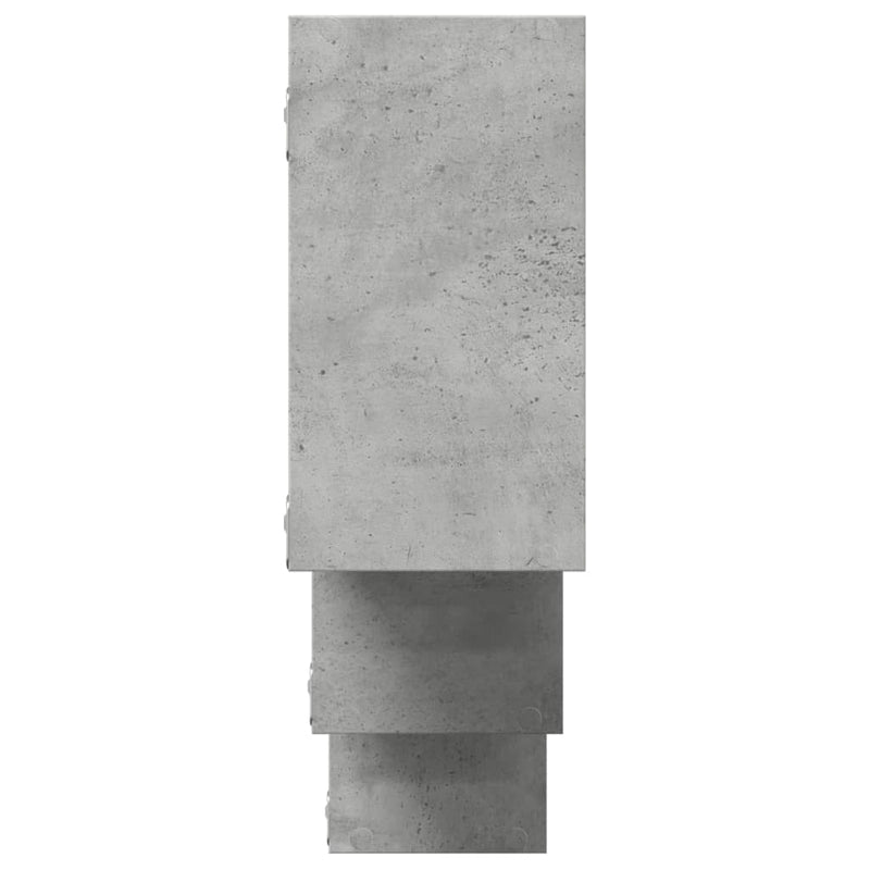 vidaXL betonszürke szerelt fa fali polc 159 x 18 x 66 cm