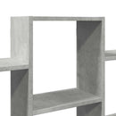 vidaXL betonszürke szerelt fa fali polc 159 x 18 x 66 cm