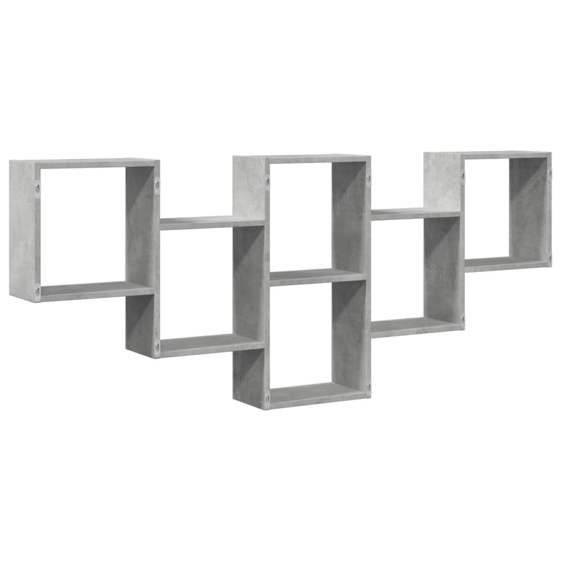vidaXL betonszürke szerelt fa fali polc 159 x 18 x 66 cm