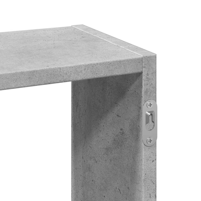 vidaXL betonszürke szerelt fa fali polc 159 x 18 x 66 cm