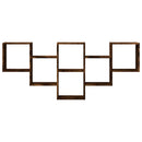 vidaXL füstös tölgy színű szerelt fa fali polc 159 x 18 x 66 cm