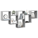 vidaXL szürke sonoma színű szerelt fa fali polc 159 x 18 x 66 cm