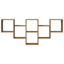 vidaXL kézműves tölgy színű szerelt fa fali polc 159 x 18 x 66 cm