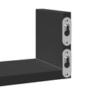 vidaXL 3 db fekete szerelt fa fali polc