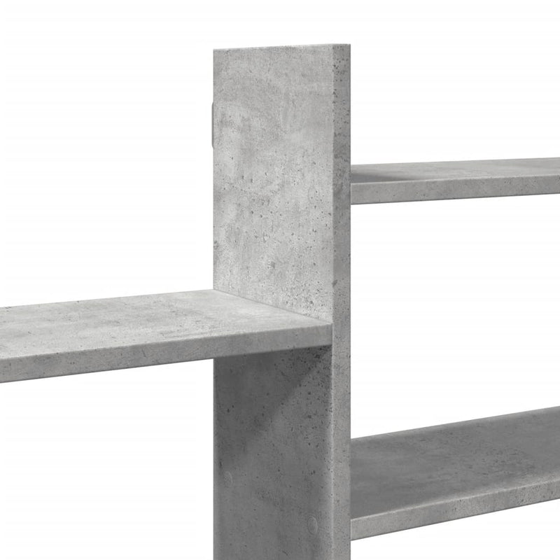 vidaXL betonszürke szerelt fa fali polc 167,5 x 18 x 68 cm
