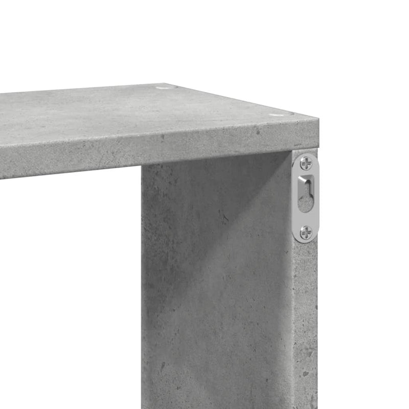 vidaXL betonszürke szerelt fa fali polc 167,5 x 18 x 68 cm