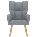 vidaXL világosszürke szövet pihenőfotel