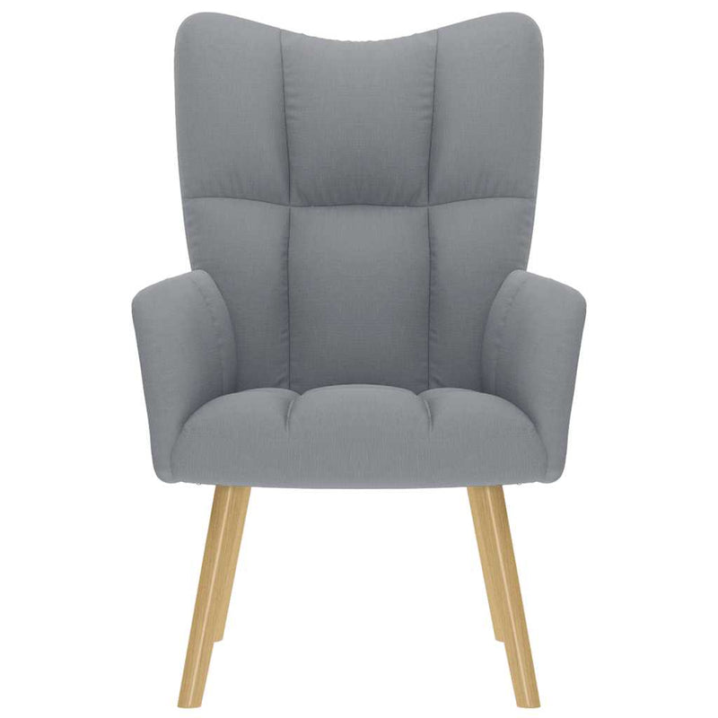 vidaXL világosszürke szövet pihenőfotel