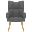 vidaXL sötétszürke szövet pihenőfotel