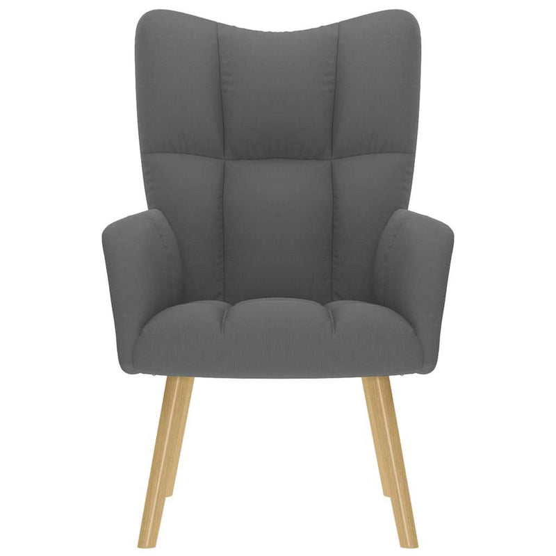 vidaXL sötétszürke szövet pihenőfotel