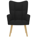 vidaXL fekete szövet pihenőfotel