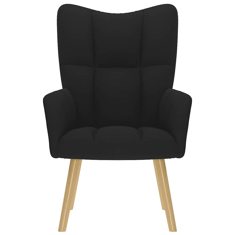 vidaXL fekete szövet pihenőfotel