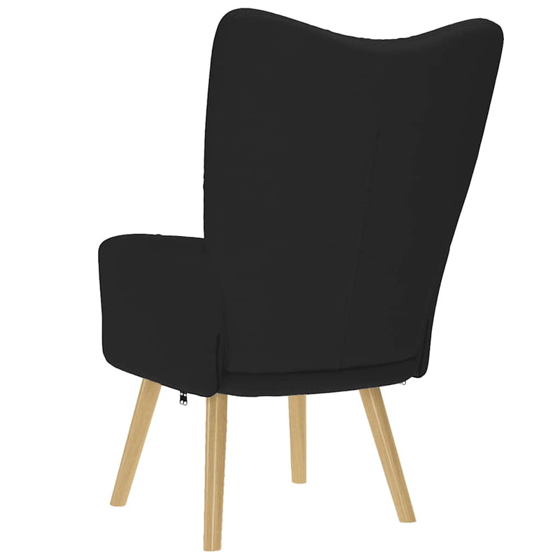 vidaXL fekete szövet pihenőfotel