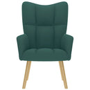 vidaXL sötétzöld szövet pihenőfotel