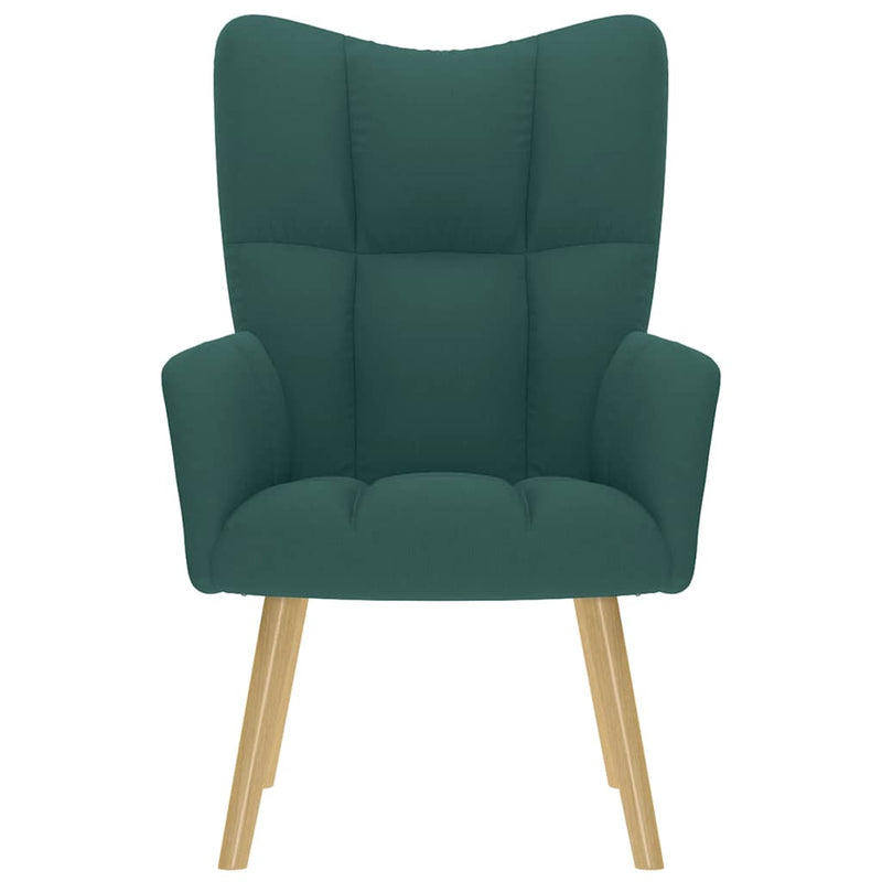 vidaXL sötétzöld szövet pihenőfotel