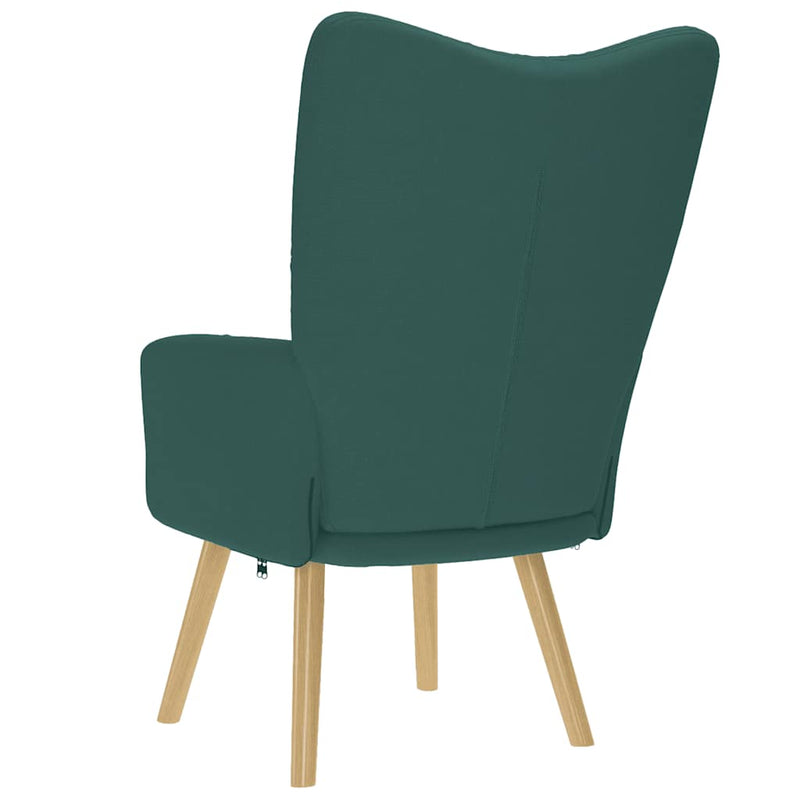 vidaXL sötétzöld szövet pihenőfotel