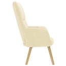 vidaXL krémszínű szövet pihenőfotel