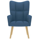 vidaXL kék szövet pihenőfotel