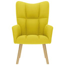 vidaXL világossárga szövet pihenőfotel