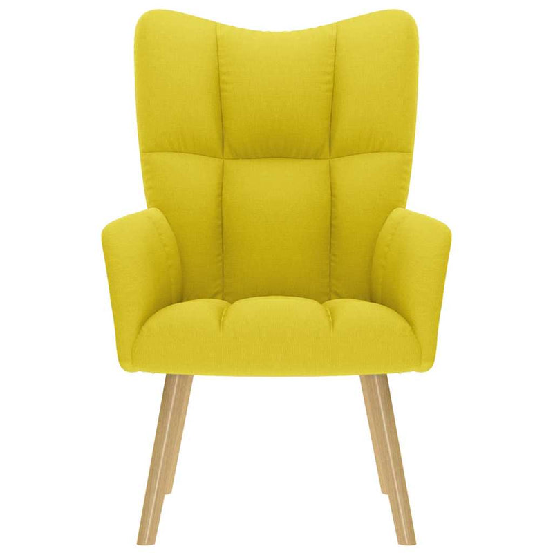 vidaXL világossárga szövet pihenőfotel