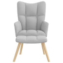 vidaXL felhőszürke szövet relaxáló szék zsámollyal