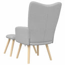 vidaXL felhőszürke szövet relaxáló szék zsámollyal