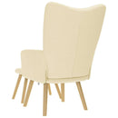 vidaXL krémszínű szövet pihenőfotel lábtartóval