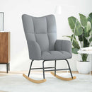 vidaXL világosszürke szövet hintaszék