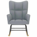 vidaXL világosszürke szövet hintaszék