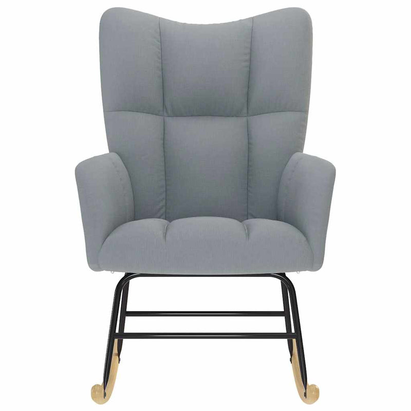 vidaXL világosszürke szövet hintaszék