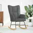 vidaXL sötétszürke szövet hintaszék