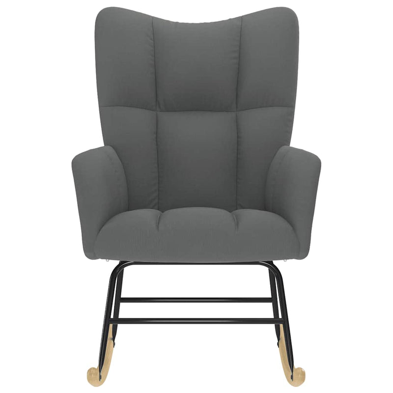 vidaXL sötétszürke szövet hintaszék