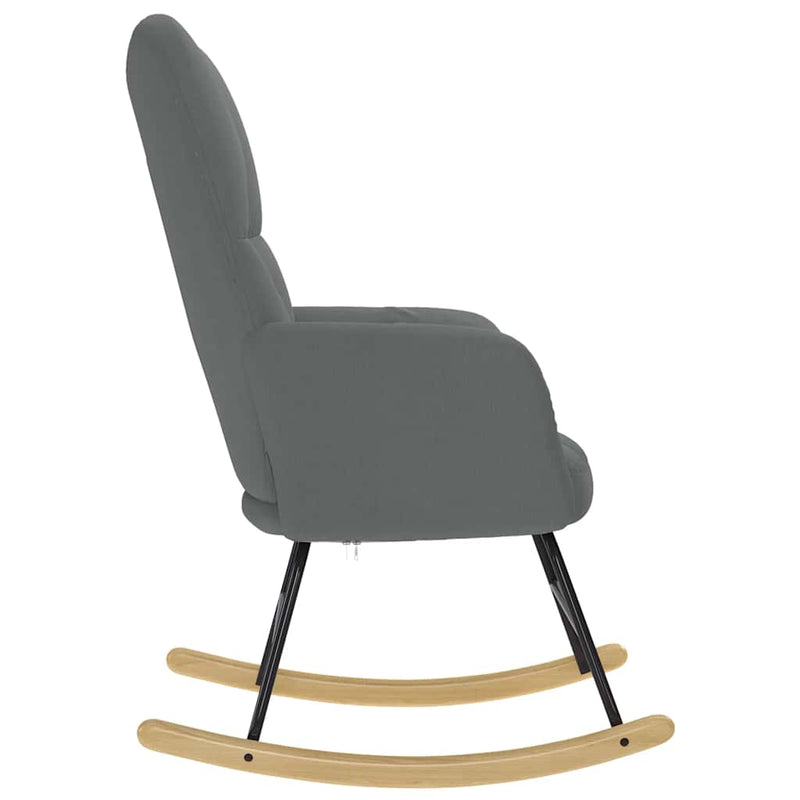 vidaXL sötétszürke szövet hintaszék