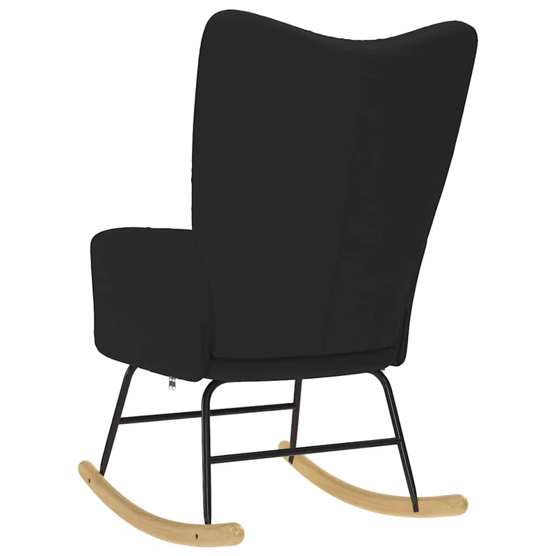 vidaXL fekete szövet hintaszék