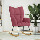 vidaXL bordó szövet hintaszék