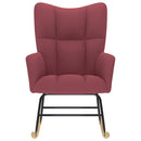 vidaXL bordó szövet hintaszék