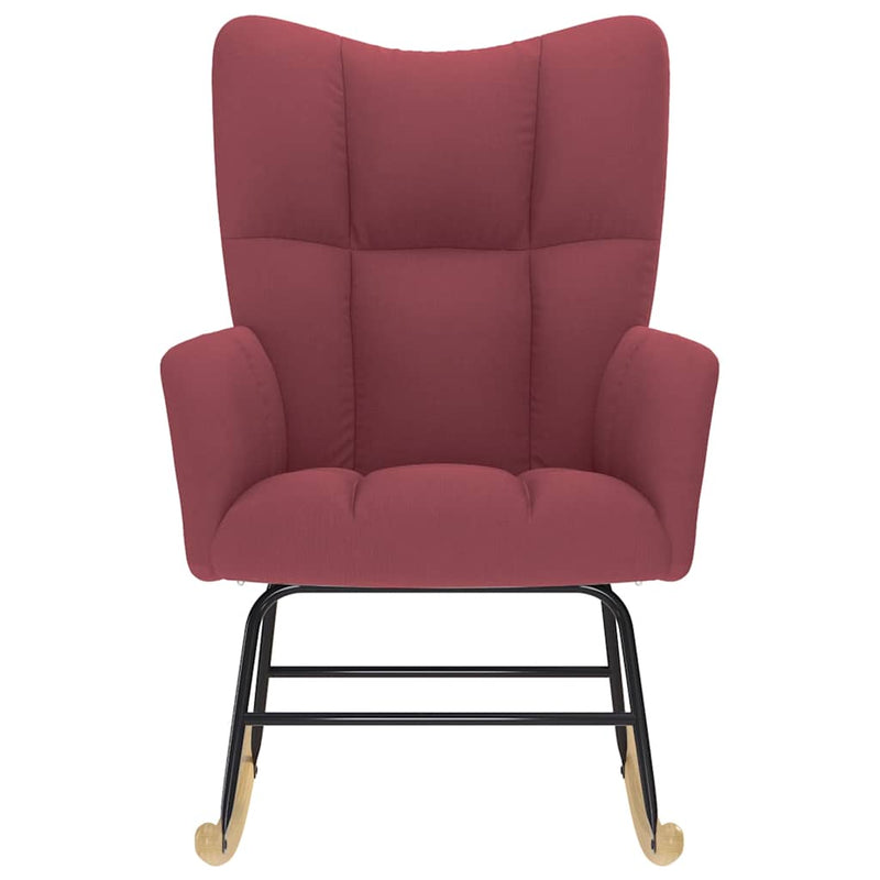 vidaXL bordó szövet hintaszék