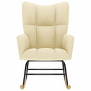 vidaXL krémszínű szövet hintaszék