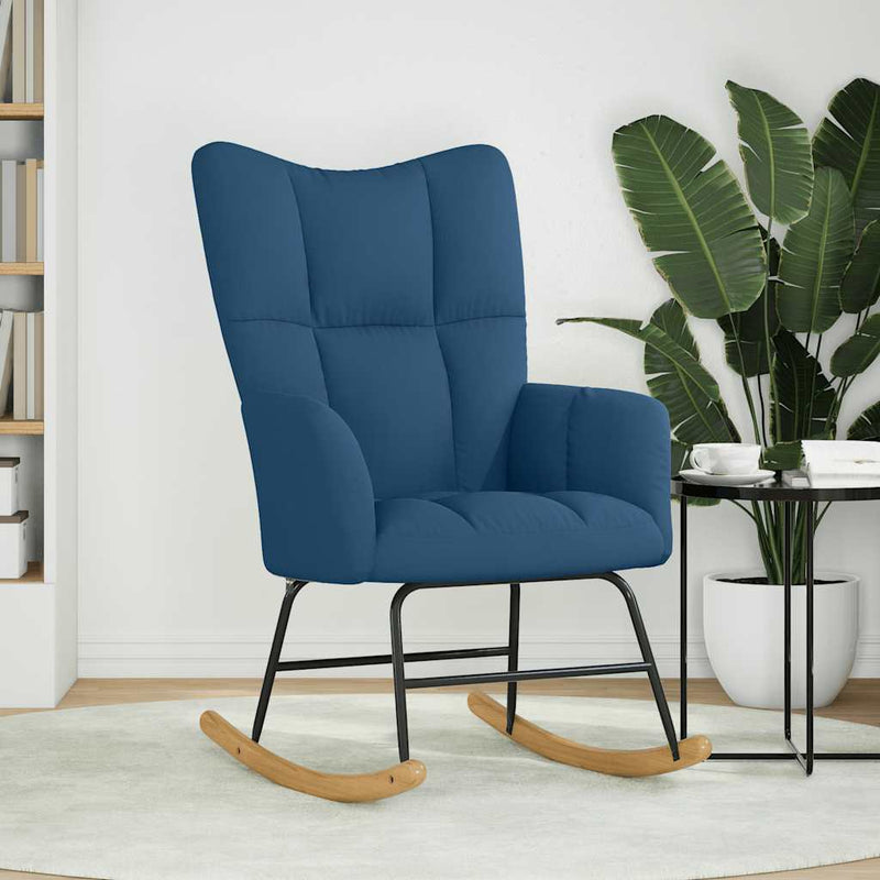 vidaXL kék szövet hintaszék