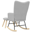 vidaXL felhőszürke szövet hintaszék zsámollyal