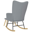 vidaXL világosszürke szövet hintaszék lábtartóval