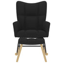 vidaXL fekete szövet hintaszék lábtartóval