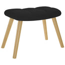 vidaXL fekete szövet hintaszék lábtartóval