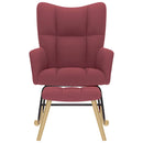 vidaXL borvörös szövet hintaszék lábtartóval