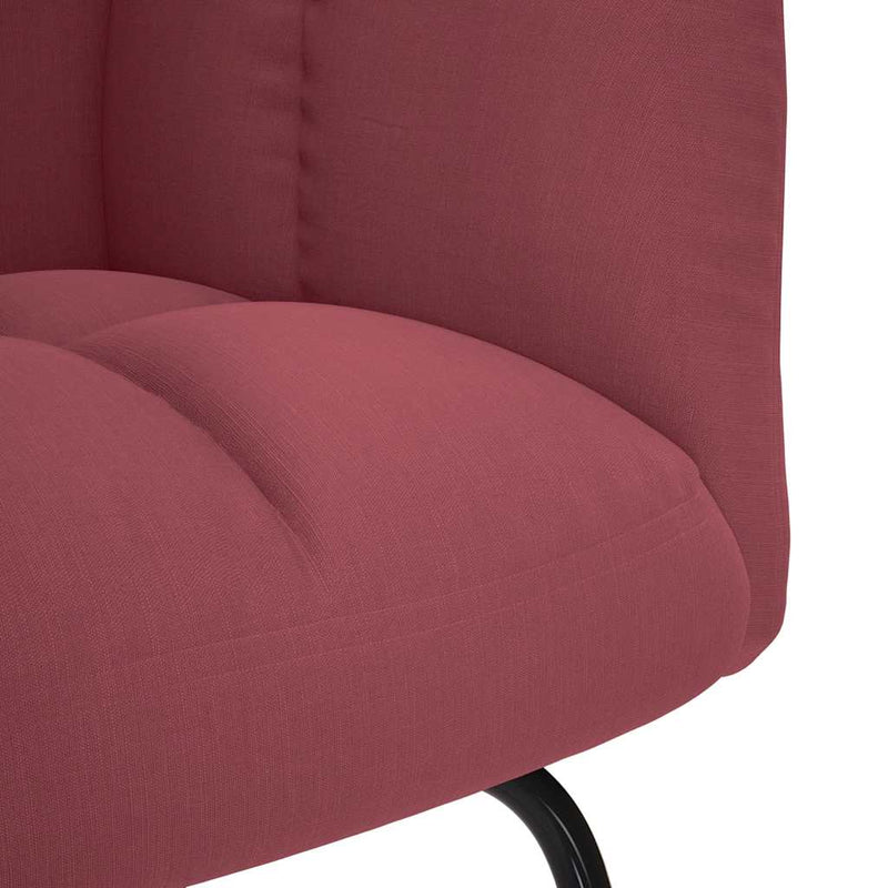 vidaXL borvörös szövet hintaszék lábtartóval
