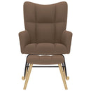 vidaXL barna szövet hintaszék lábtartóval