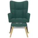 vidaXL sötétzöld szövet hintaszék lábtartóval