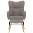 vidaXL tópszínű szövet hintaszék lábtartóval