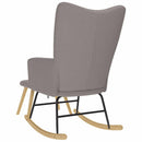 vidaXL tópszínű szövet hintaszék lábtartóval